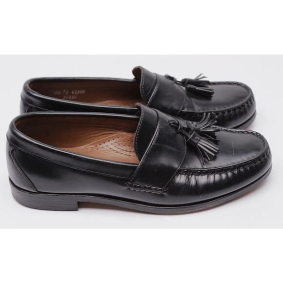 ALLEN EDMONDS STOWE Black Tassel Loafers Shoes Mens Size 11.5 Fast Shipping